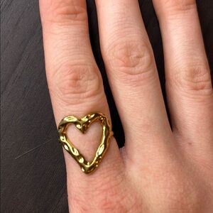 Hammered Heart Ring